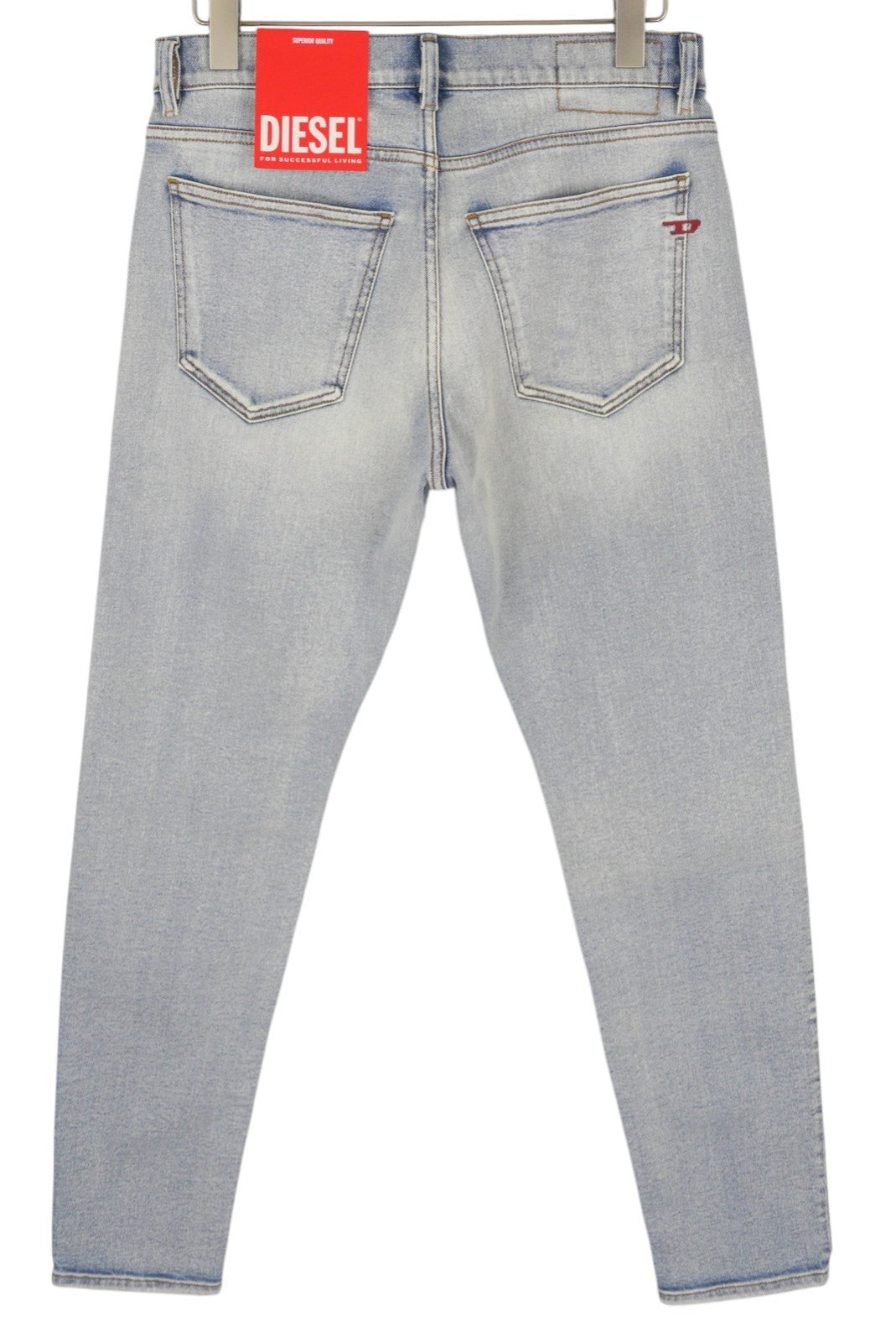 DIESEL 2019 D-Strukt 9C08L Men Jeans W31/L32 Blue Faded Washed Slim Fit RRP$350