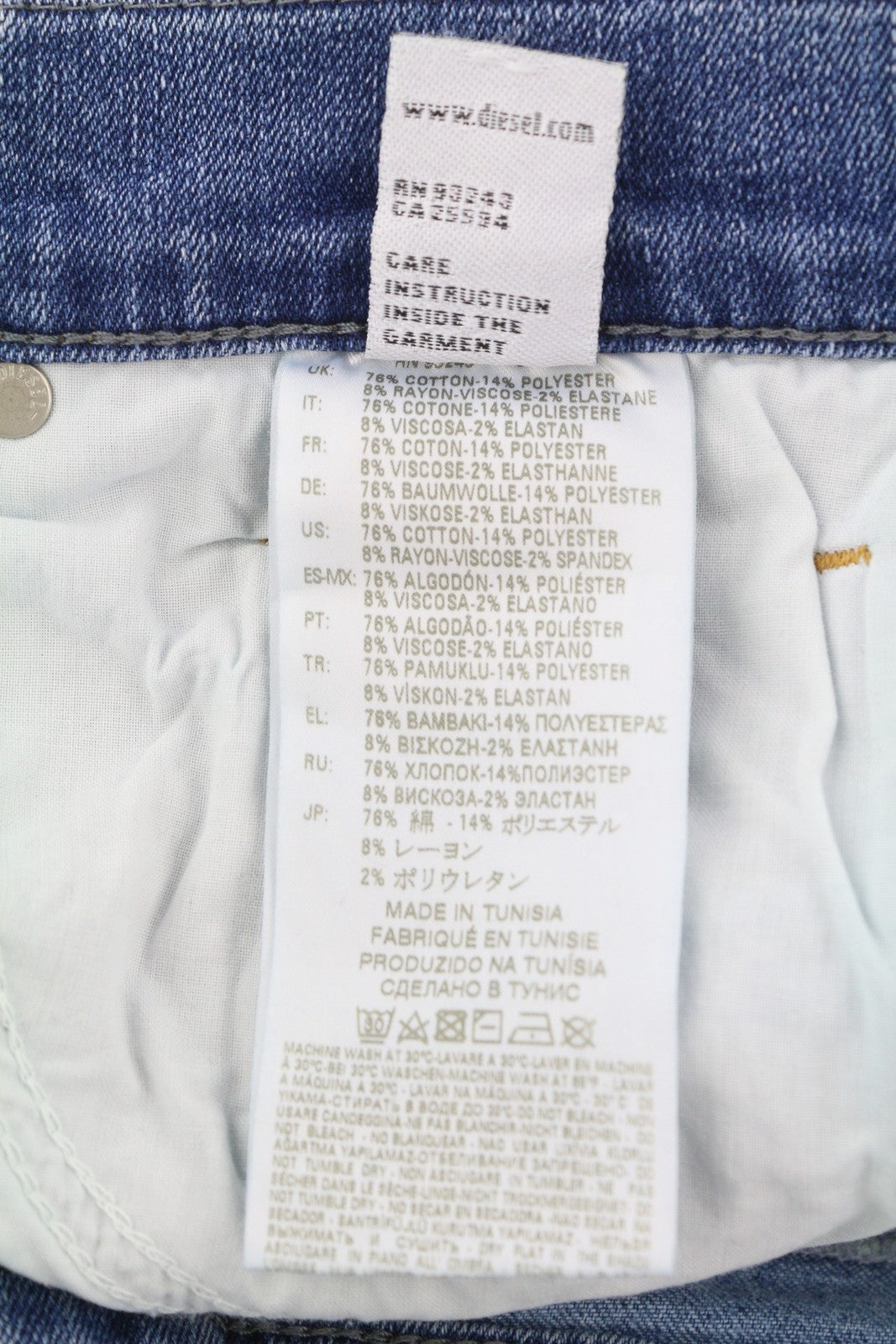 DIESEL Aryel 084YJ moteriški džinsai W30/L32 Regular Straight Stretch, čiurnos skausmas 