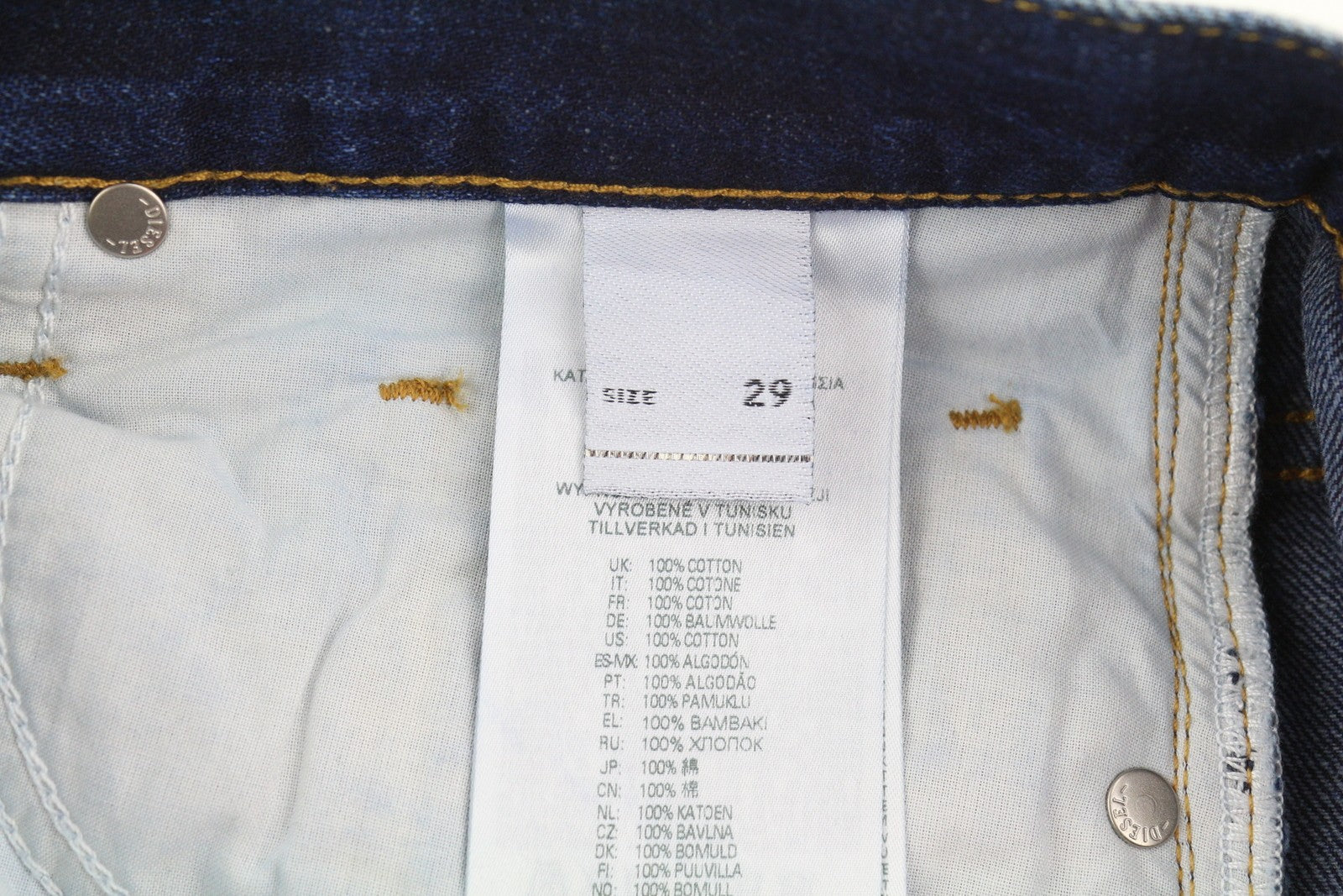 DIESEL 2020 D-Viker 09C64 vyriški džinsai W29/L32 mėlyni, išblukę, įprasti, tiesūs, RRP 225 € 