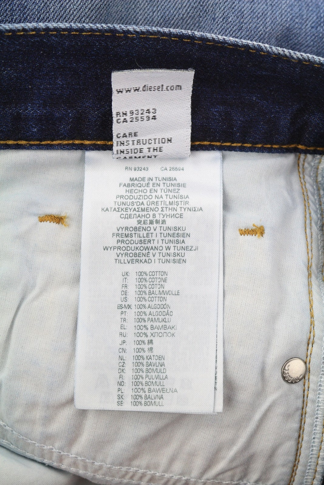 DIESEL 2020 D-Viker 09C64 vyriški džinsai W29/L32 mėlyni, išblukę, įprasti, tiesūs, RRP 225 € 