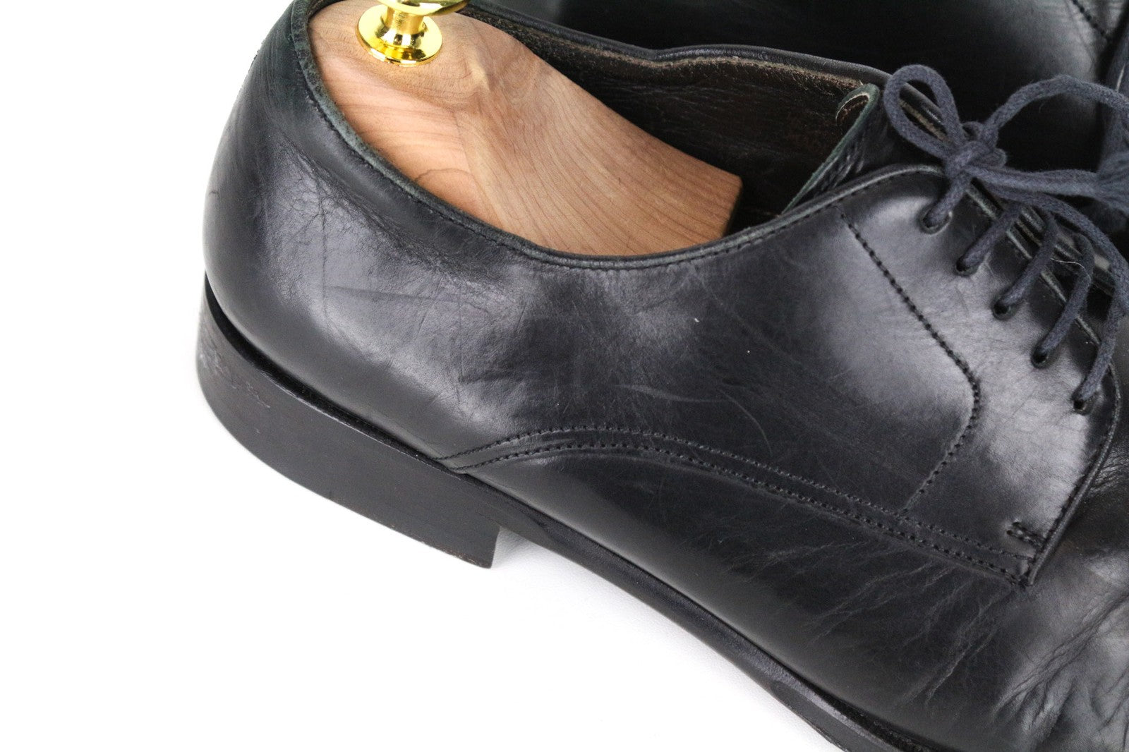 SUITSUPPLY Men's Shoes EU40.5 Black Leather Laced Classic Low Formal Footwear