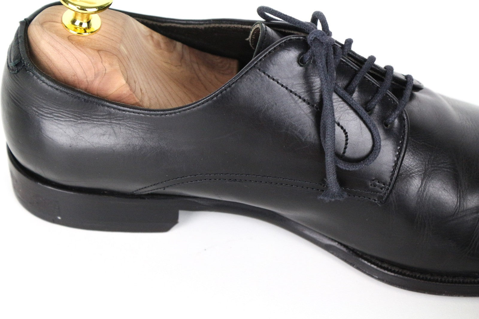 SUITSUPPLY Men's Shoes EU40.5 Black Leather Laced Classic Low Formal Footwear