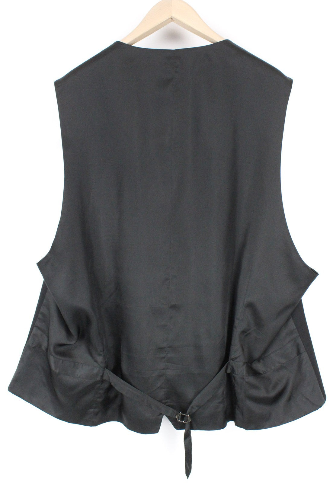 SUITSUPPLY Ferrara Men's Waistcoat UK60R Black Slim Fit Wool Twill Dress Vest