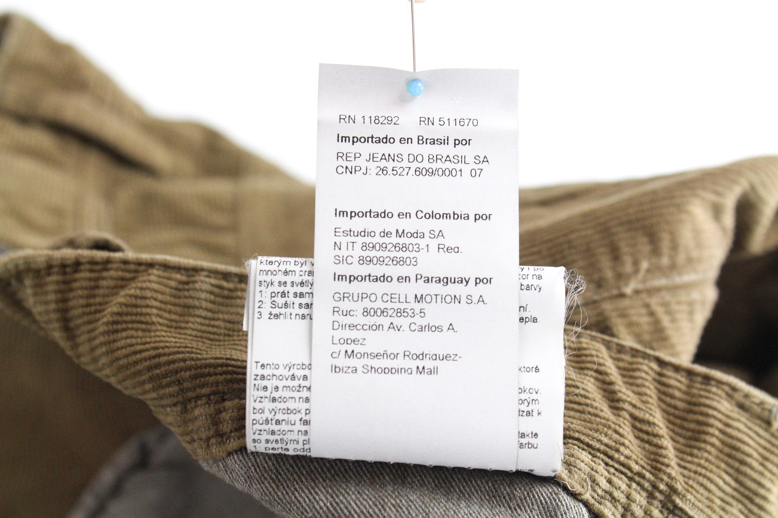 REPLAY Grover vyriškos velveto kelnės W31/L34 rudos, tiesaus kirpimo, tamprios kelnės