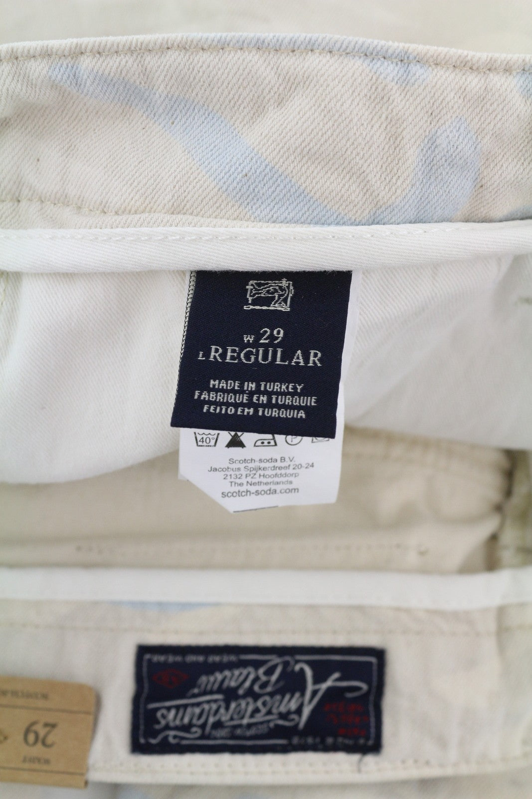 SCOTCH & SODA Stump Men Jeans W29 Light Camouflage Painted Loose Tapered Fit