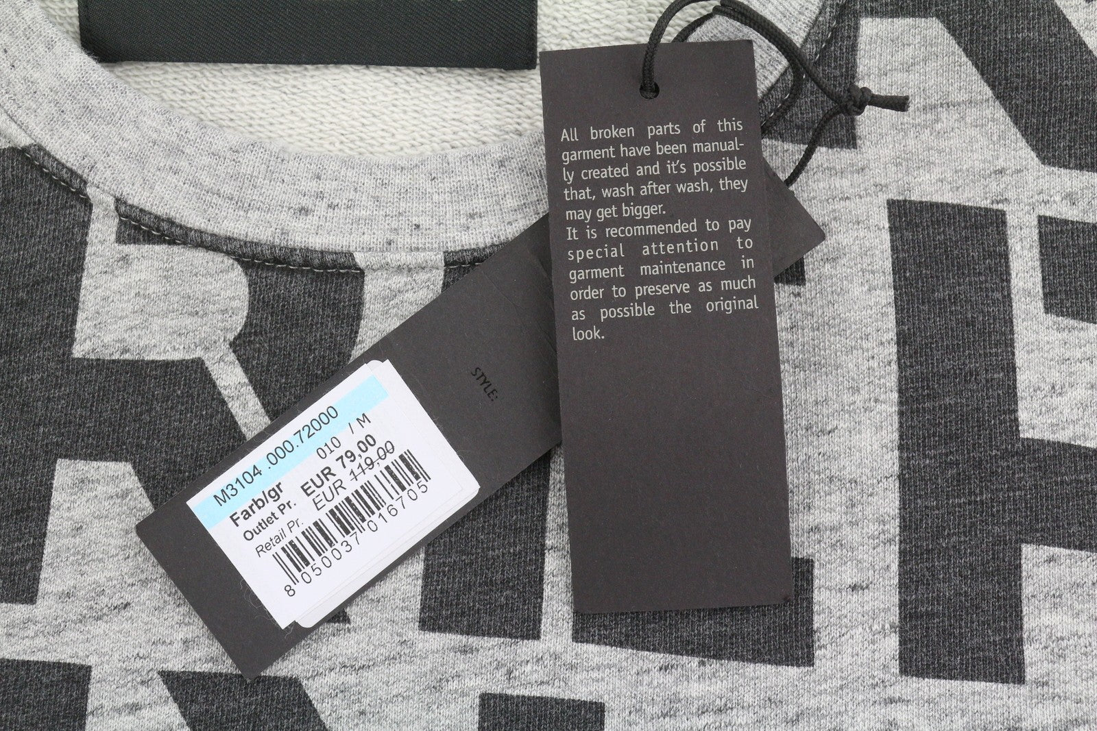 Grey Cotton Sweatshirt
