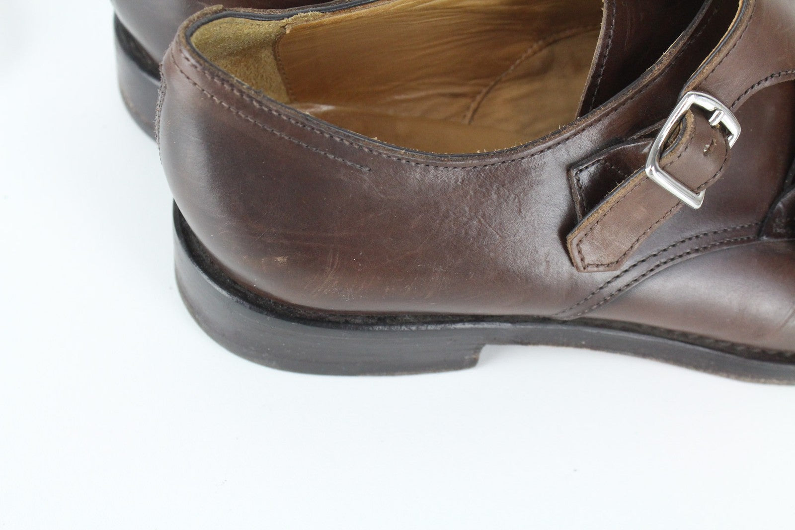 „SUITSUPPLY“ vyriški batai, 39,5 dydžio, rudos odos, su dviguba vienuolio dirželiu, su „Blake“ dygsniais. 