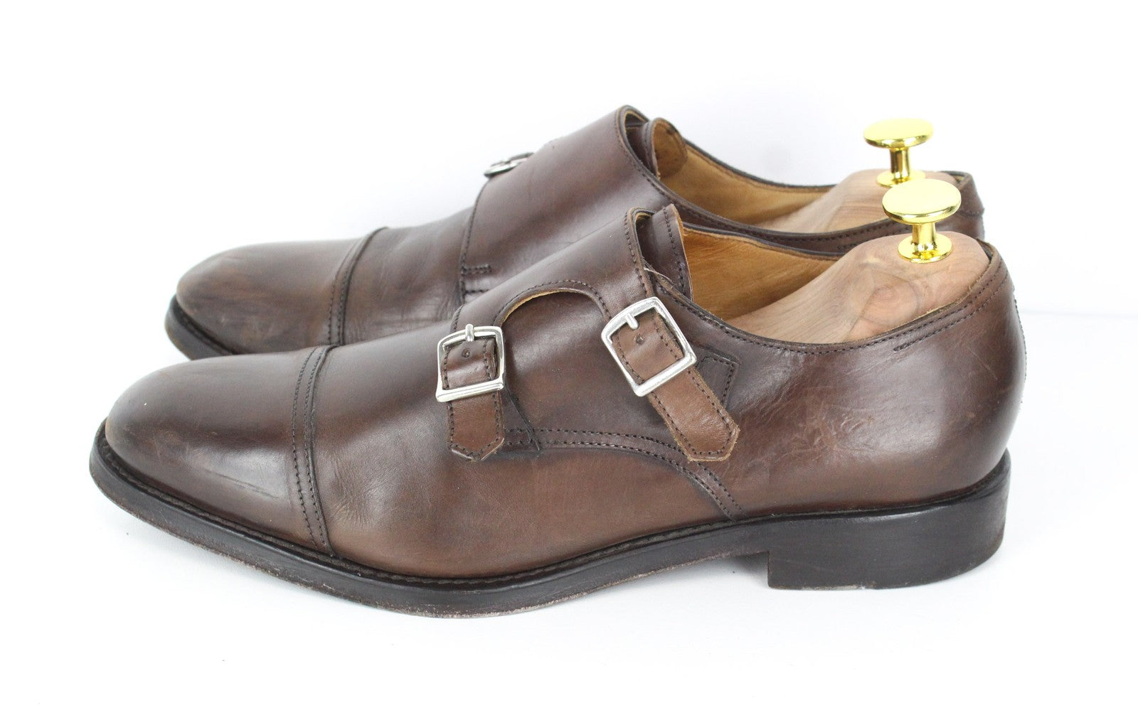 „SUITSUPPLY“ vyriški batai, 39,5 dydžio, rudos odos, su dviguba vienuolio dirželiu, su „Blake“ dygsniais. 