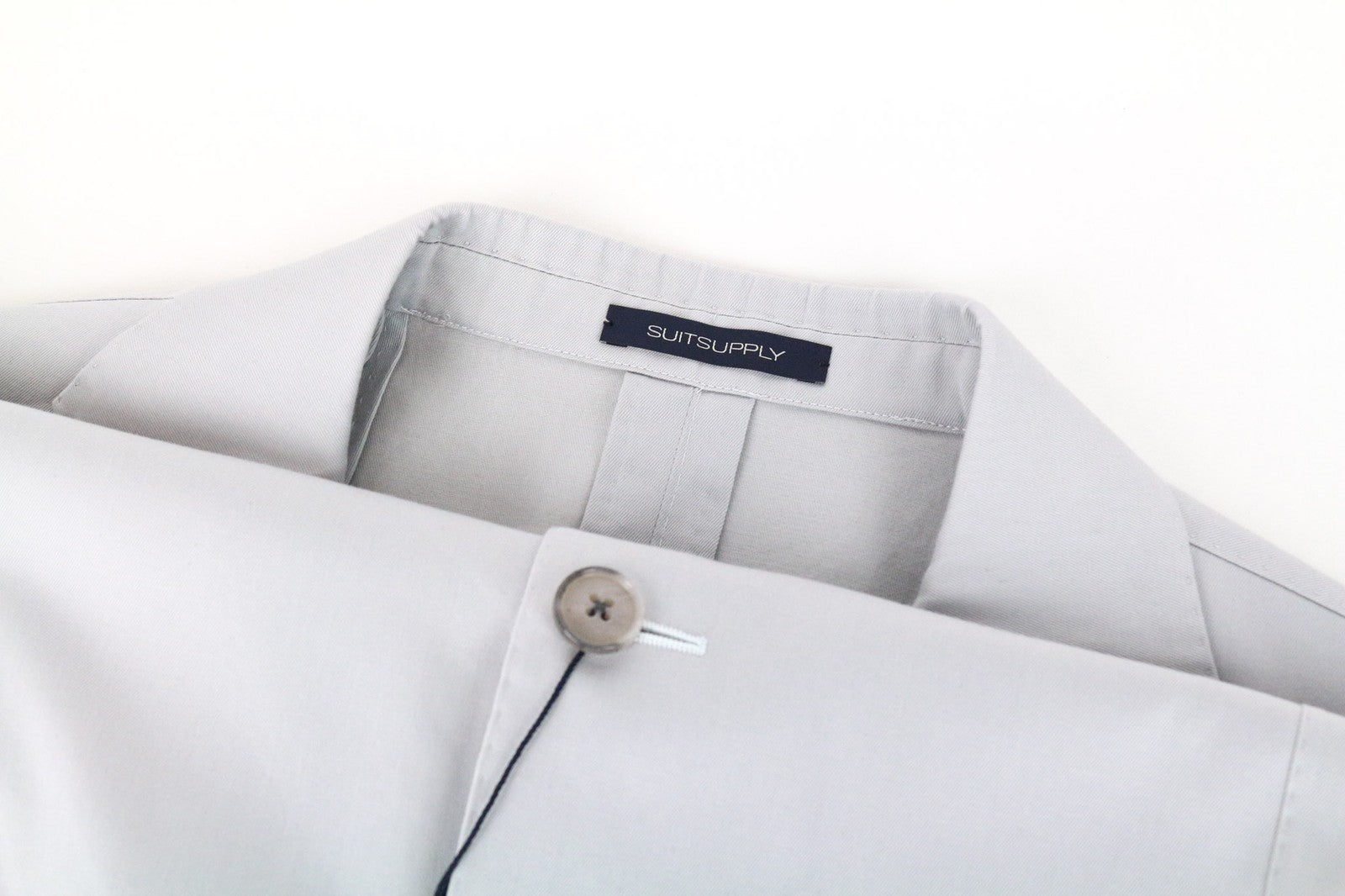 SUITSUPPLY La Spalla Blazer UK46S Light Grey Slim Cotton Cashmere Lightweight