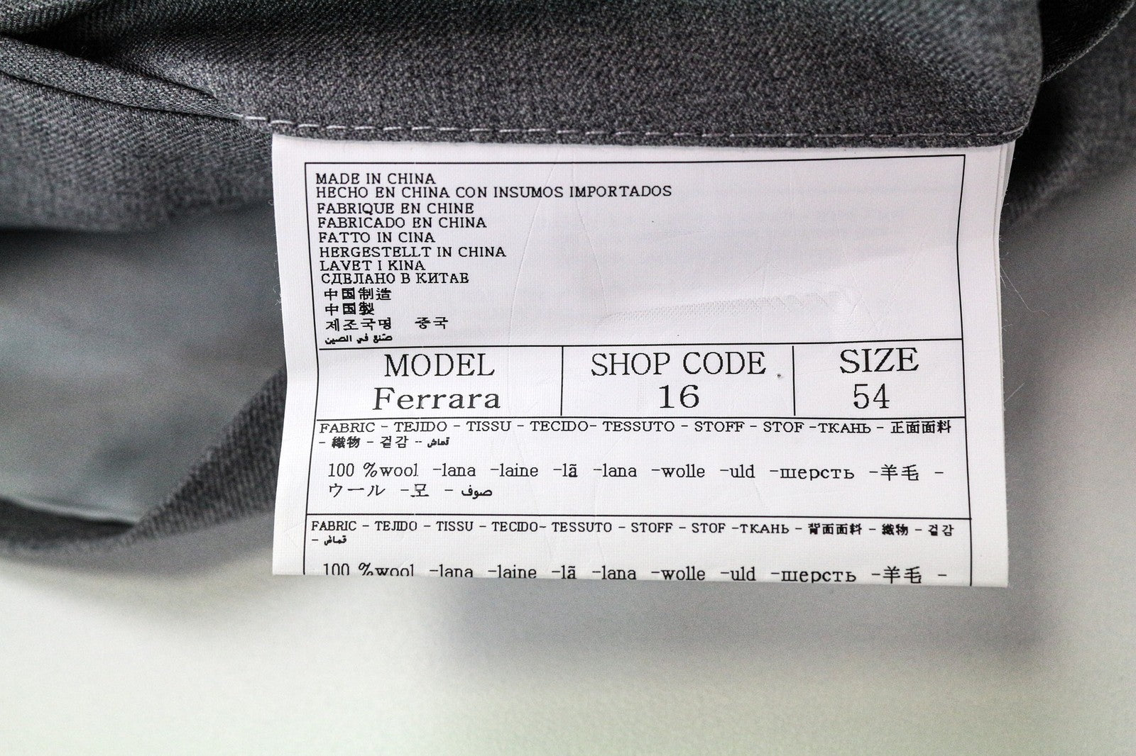 SUITSUPPLY Ferrara liemenė UK44R pilka dryžuota vilnonė plona kirpimo vidutinio tono klasikinė 