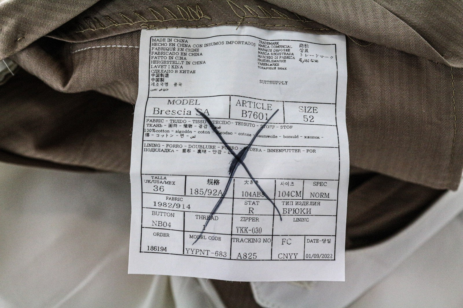 SUITSUPPLY Havana Men's UK42R White Slim Fit Cotton 2 Piece Single Breasted Suit