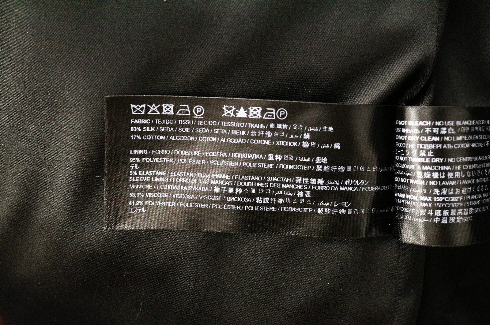 „SUITSUPPLY Olivia“ moteriškas pilkas šilkinis medvilninis raštuotas švarkas su smailiu atvartu (UK8R) 