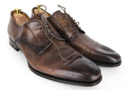 SUITSUPPLY Men's EU43.5 Mid Brown Calf Leather Derby Lace-Up Formal Shoes