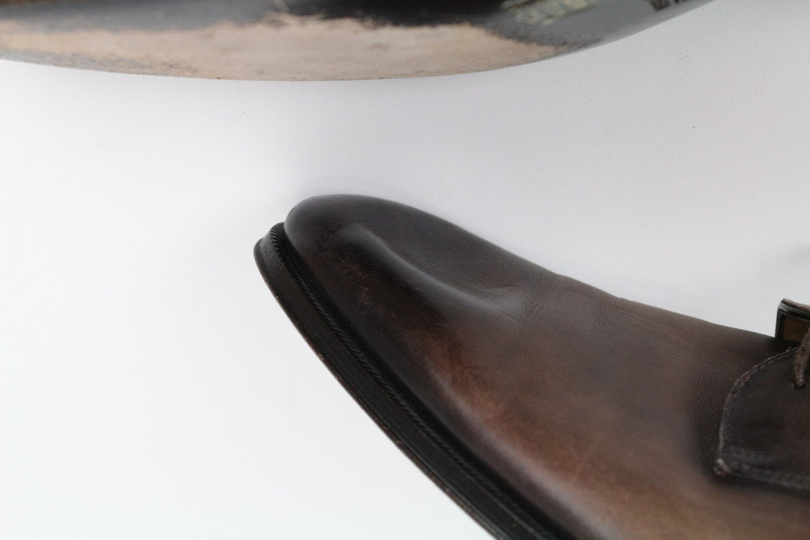 SUITSUPPLY Men's EU43.5 Mid Brown Calf Leather Derby Lace-Up Formal Shoes