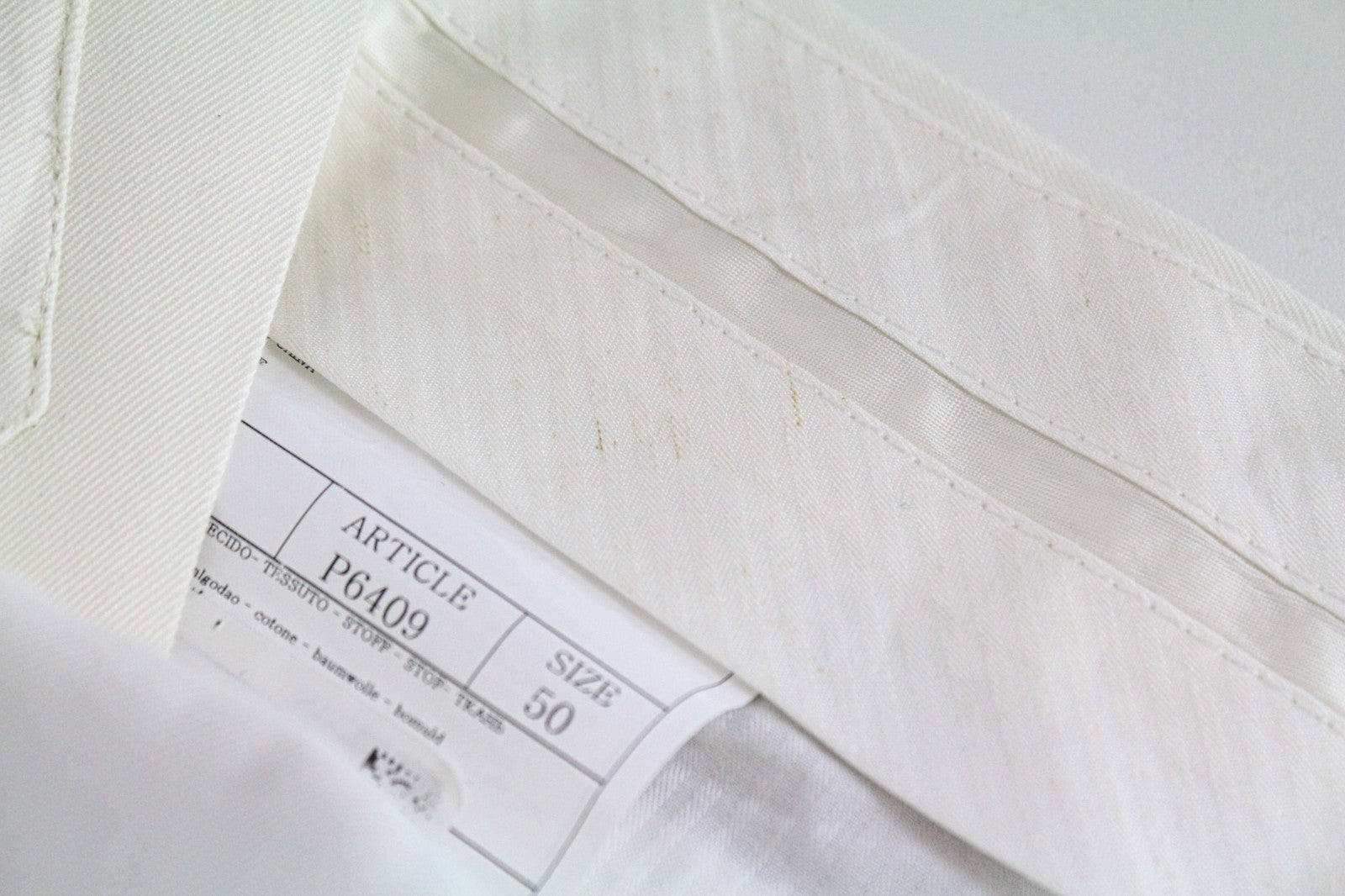 SUITSUPPLY Havana Men's UK40R Off-White Slim Fit Pure Cotton Formal 2Pc Suit