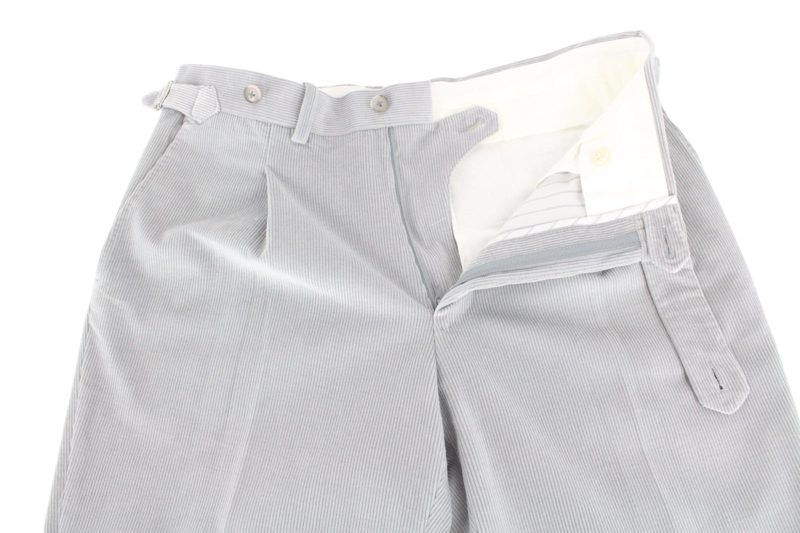 SUITSUPPLY Havana Men's UK38R Slim Grey Cotton Cashmere Zegna Corduroy 2Pc Suit