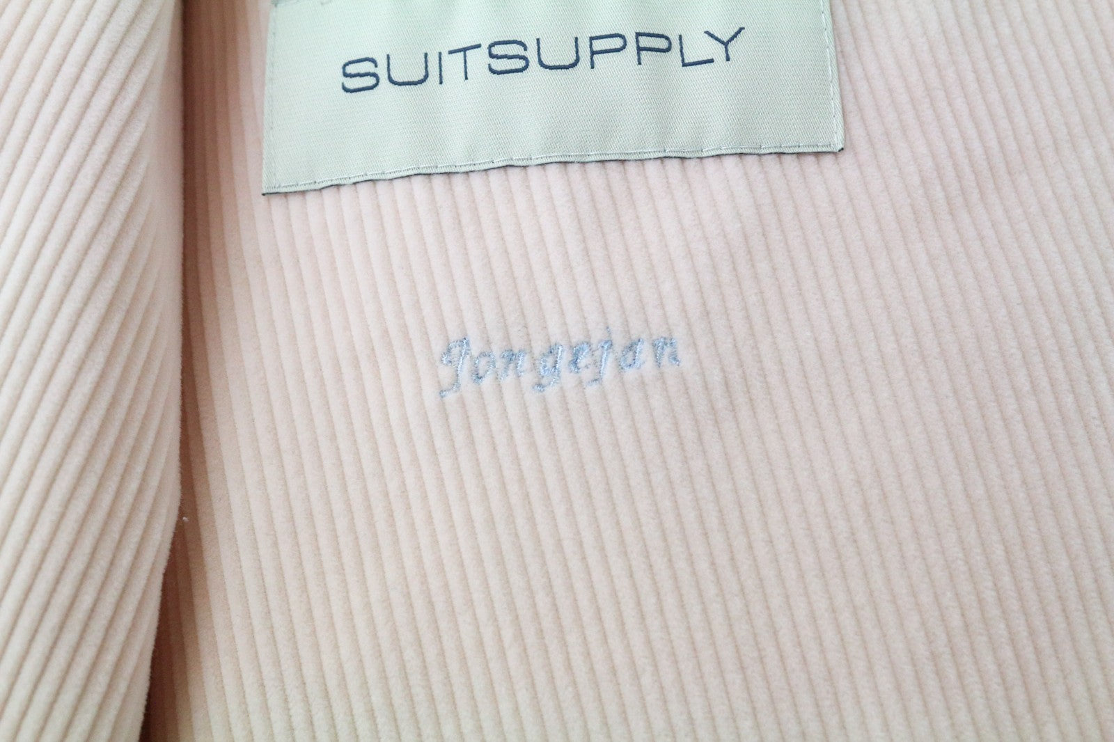 SUITSUPPLY La Spalla Men's UK52R Pink Cotton Corduroy Double Breasted Blazer