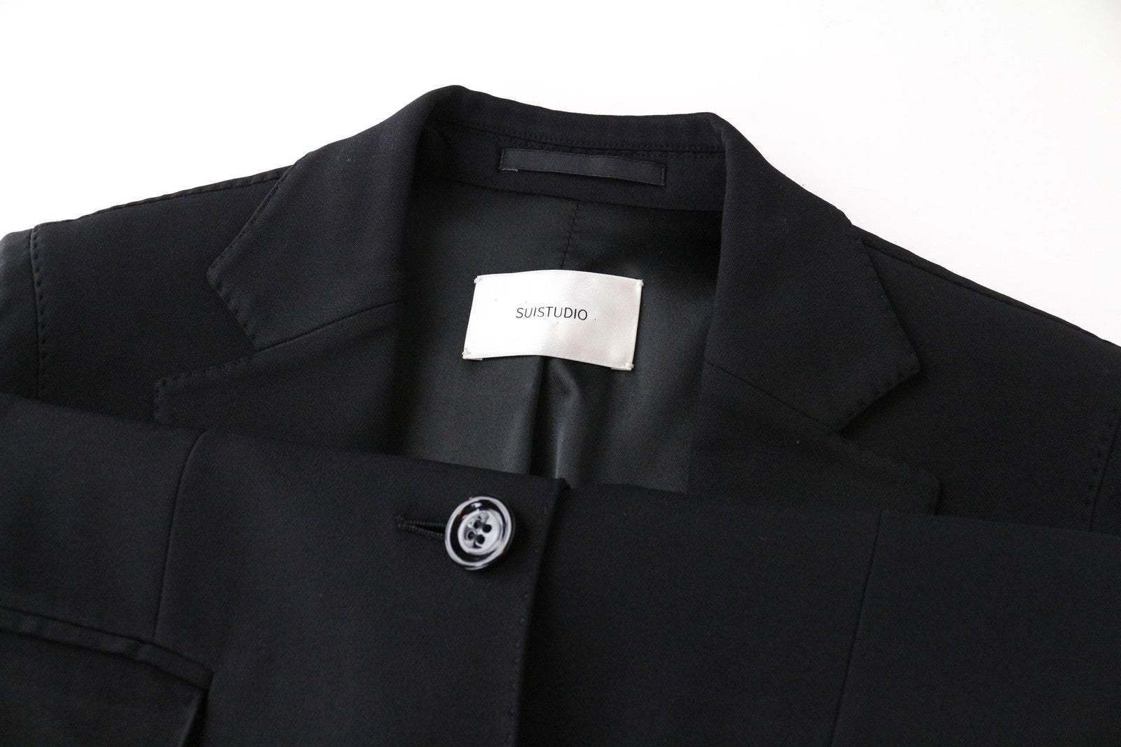 „SUITSUPPLY Cameron“ moteriškas UK8S tamsiai mėlynas tamprus vieneilis švarkas 