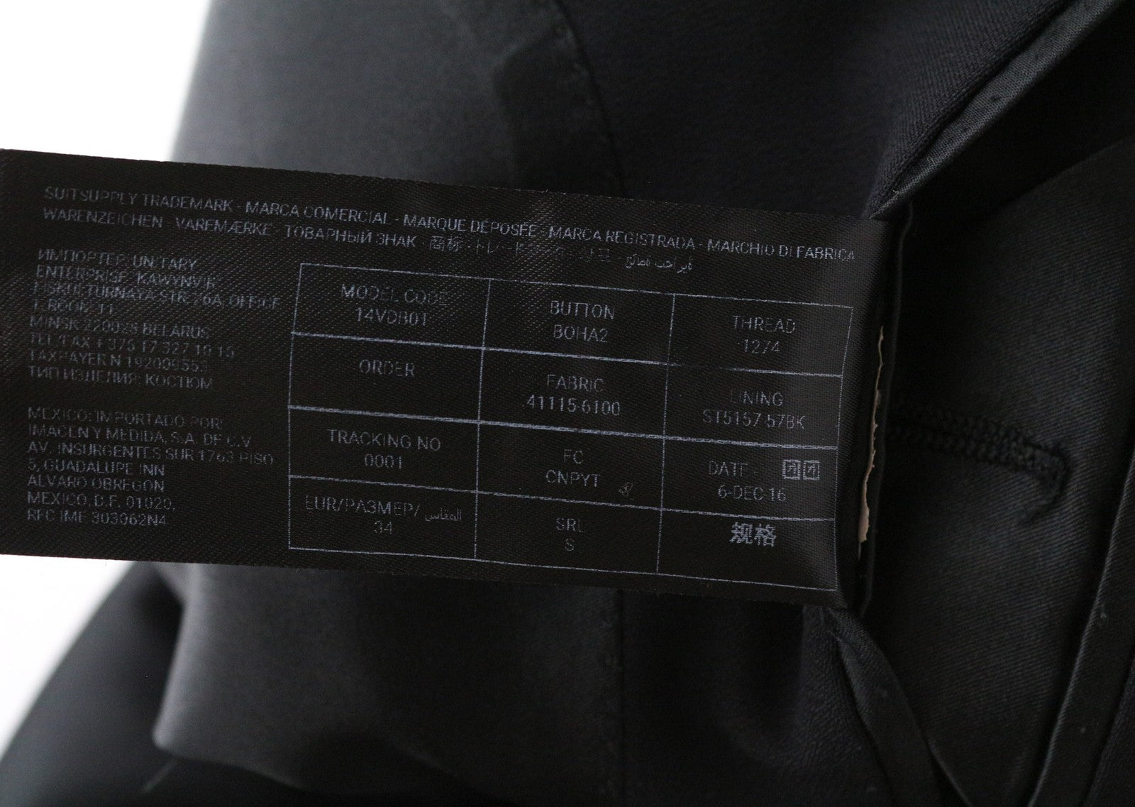 „SUITSUPPLY Cameron“ moteriškas UK8S tamsiai mėlynas tamprus vieneilis švarkas 