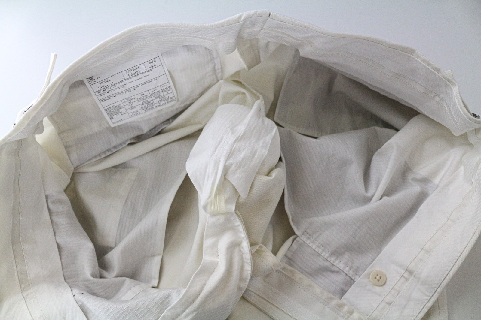 SUITSUPPLY Havana Men's UK42S Off-White Slim Cotton Pleated 2 Piece Classic Suit