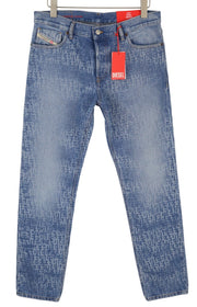 DIESEL 1995 007F5 vyriški džinsai W33/L32 Slim Fit tiesaus kirpimo, su logotipu ir RRP 250 € 