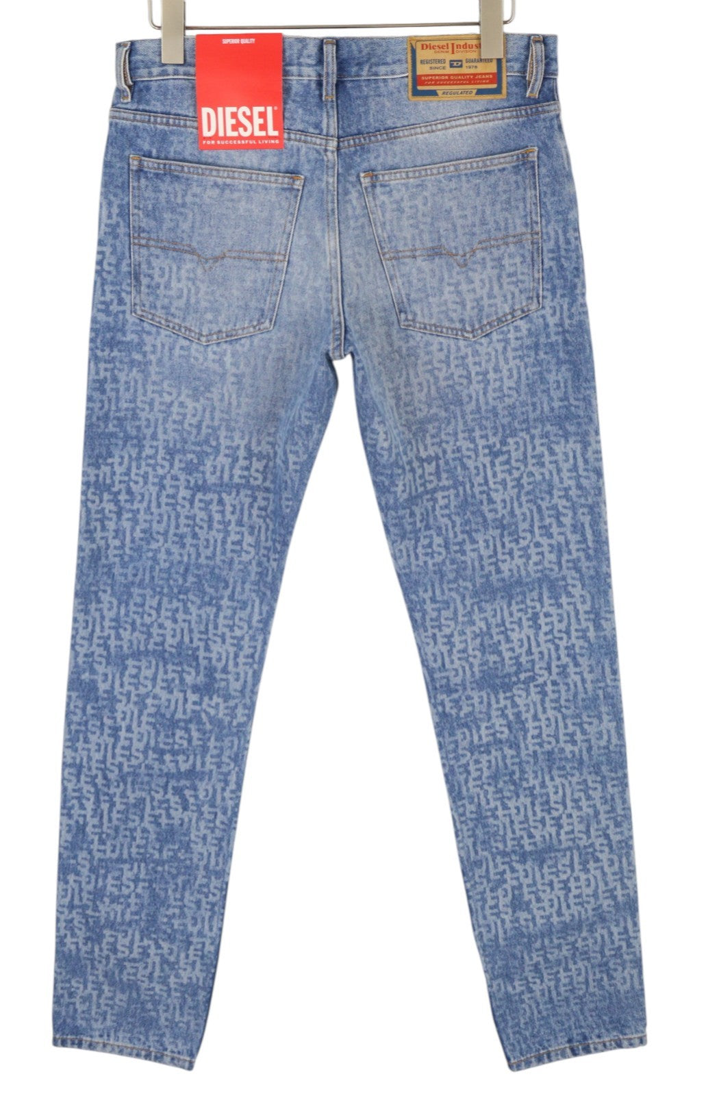 DIESEL 1995 007F5 vyriški džinsai W31/L30 Slim Fit tiesaus kirpimo su logotipu ir RRP 250 € 