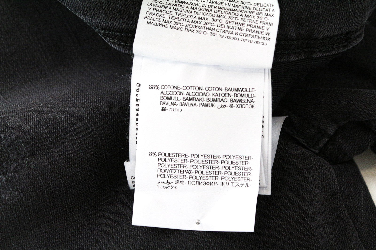 REPLAY Anbass Men's W30/L34 Dark Grey Slim Distressed Stretch Zip Fly Jeans