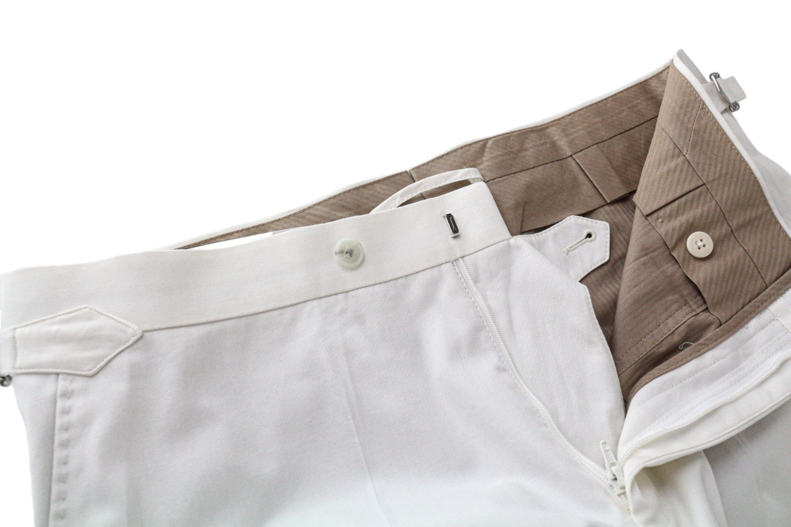 SUITSUPPLY Havana Men's UK38R Off-White Slim Fit Pure Cotton Unlined 2Pc Suit