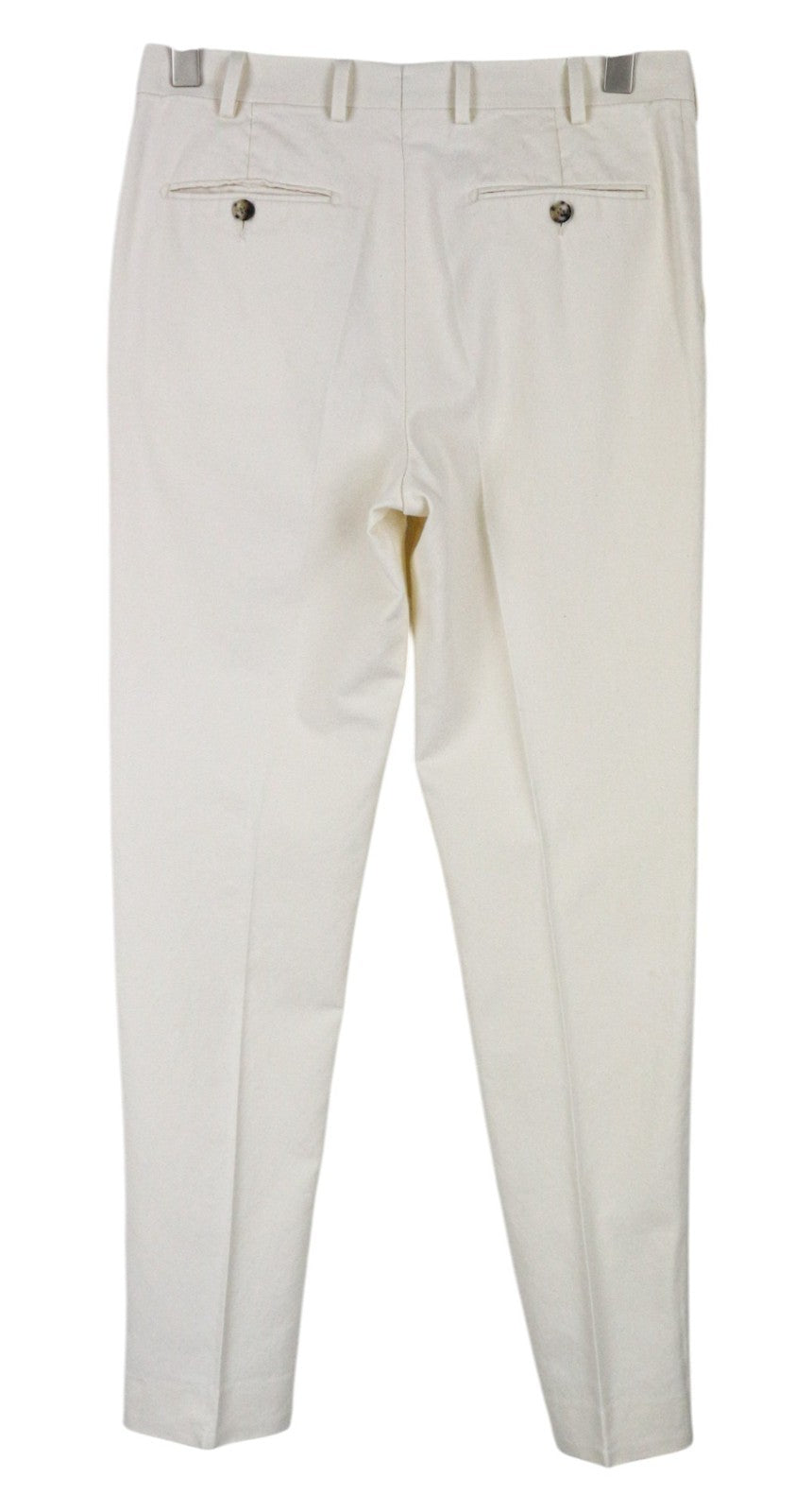 SUITSUPPLY Havana Men's UK38R Off-White Slim Fit Pure Cotton Dress 2 Piece Set