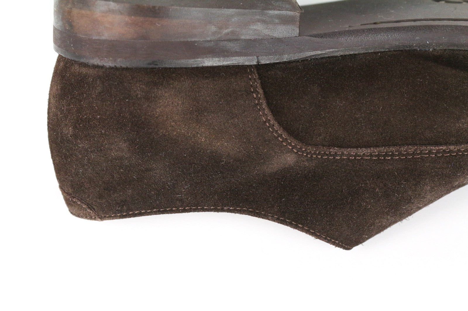 SUITSUPPLY vyriški rudi EU40 zomšiniai veršiuko odos bateliai su dvigubomis vienuolio dirželiais 