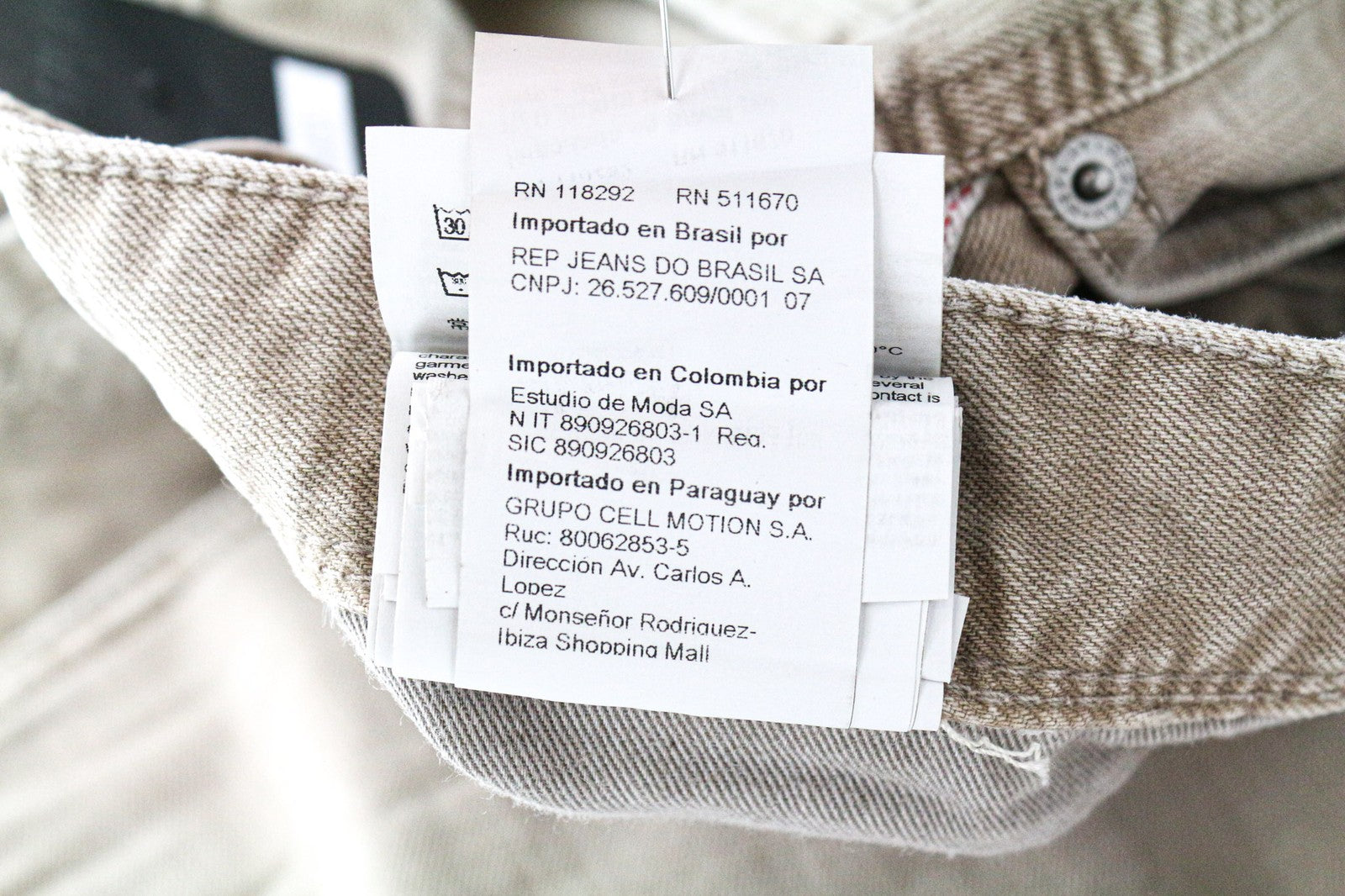 REPLAY Anbass vyriškos W30/L32 šviesiai rudos, plonos, tamprios džinsinės kelnės su užtrauktuku 