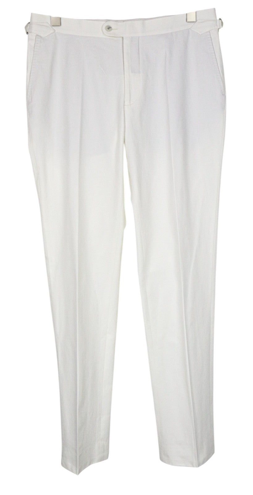 SUITSUPPLY Men's ~ UK38R Off-White 2 Piece Unlined Cotton Pleated Suit