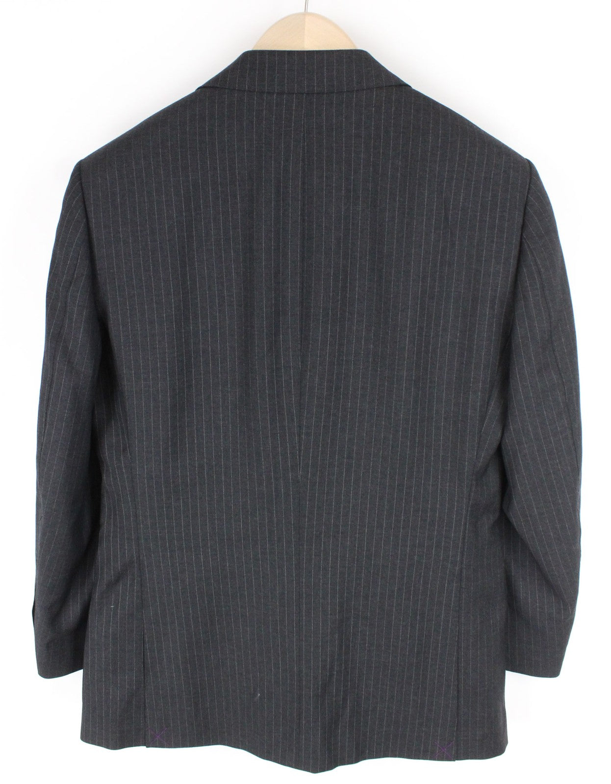 SUITSUPPLY Lazio vyriškas pilkas vilnonis plonas dviejų dalių kostiumas, UK36S, su derančia liemene 