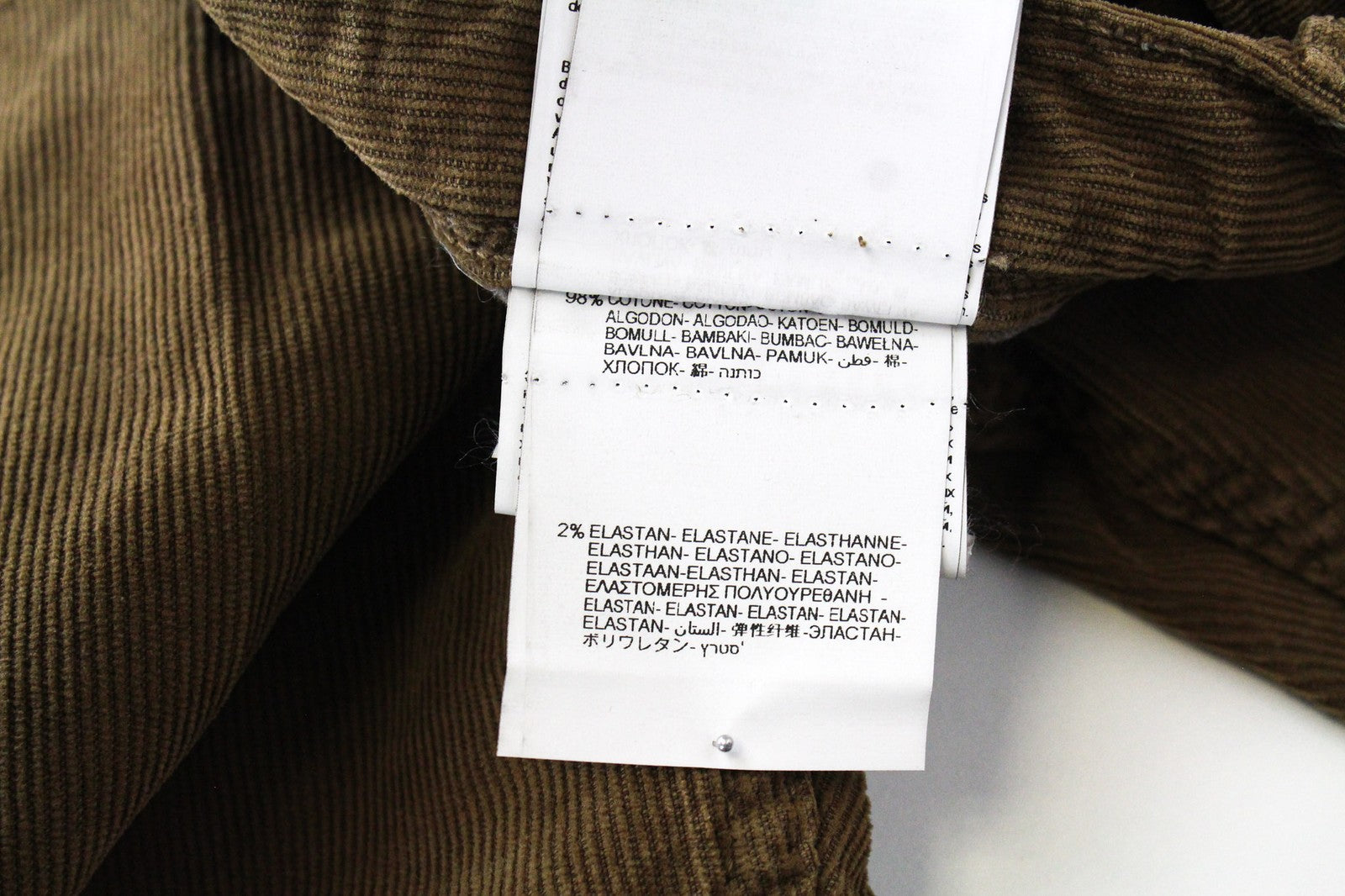 REPLAY Anbass Men's W32/L34 Brown Slim Fit Cotton Stretch Trousers