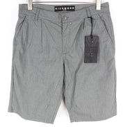 RICHMOND Men's Grey Cotton Striped Summer Casual Shorts Size 48