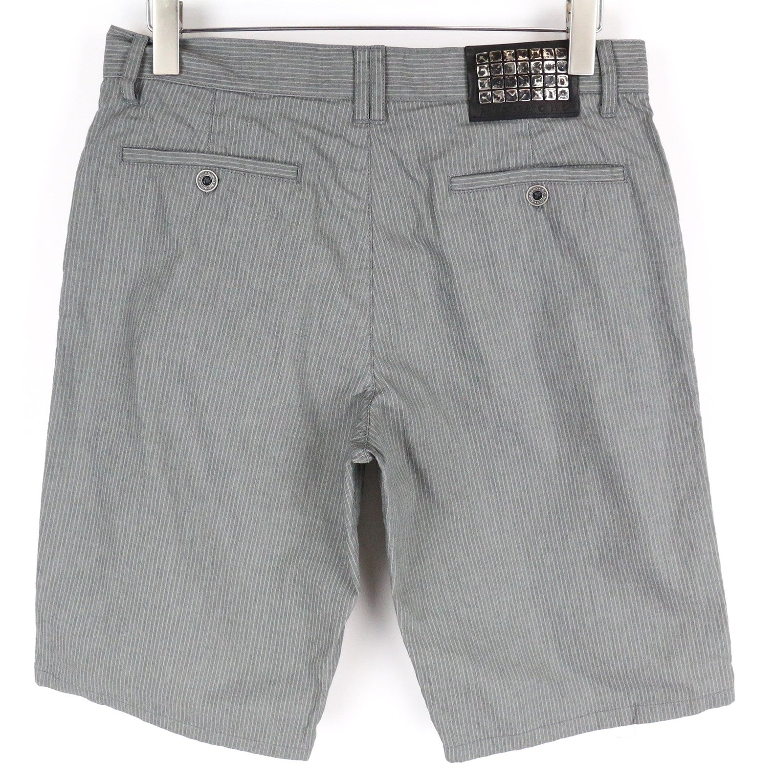 RICHMOND Men's Grey Cotton Striped Summer Casual Shorts Size 48