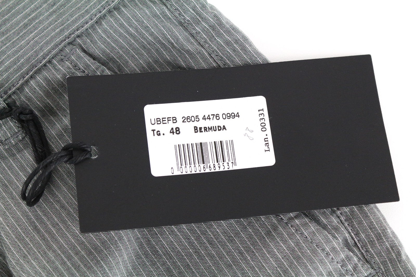 RICHMOND Men's Grey Cotton Striped Summer Casual Shorts Size 48