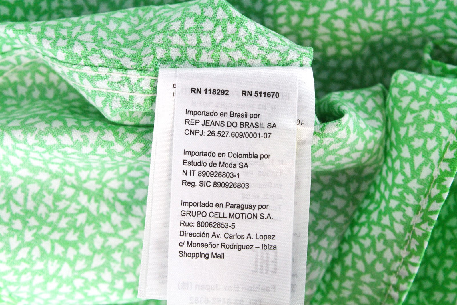 REPLAY vyriški M dydžio žali raštuoti marškinėliai ilgomis rankovėmis su sagomis ir įprasto kirpimo marškinėliai