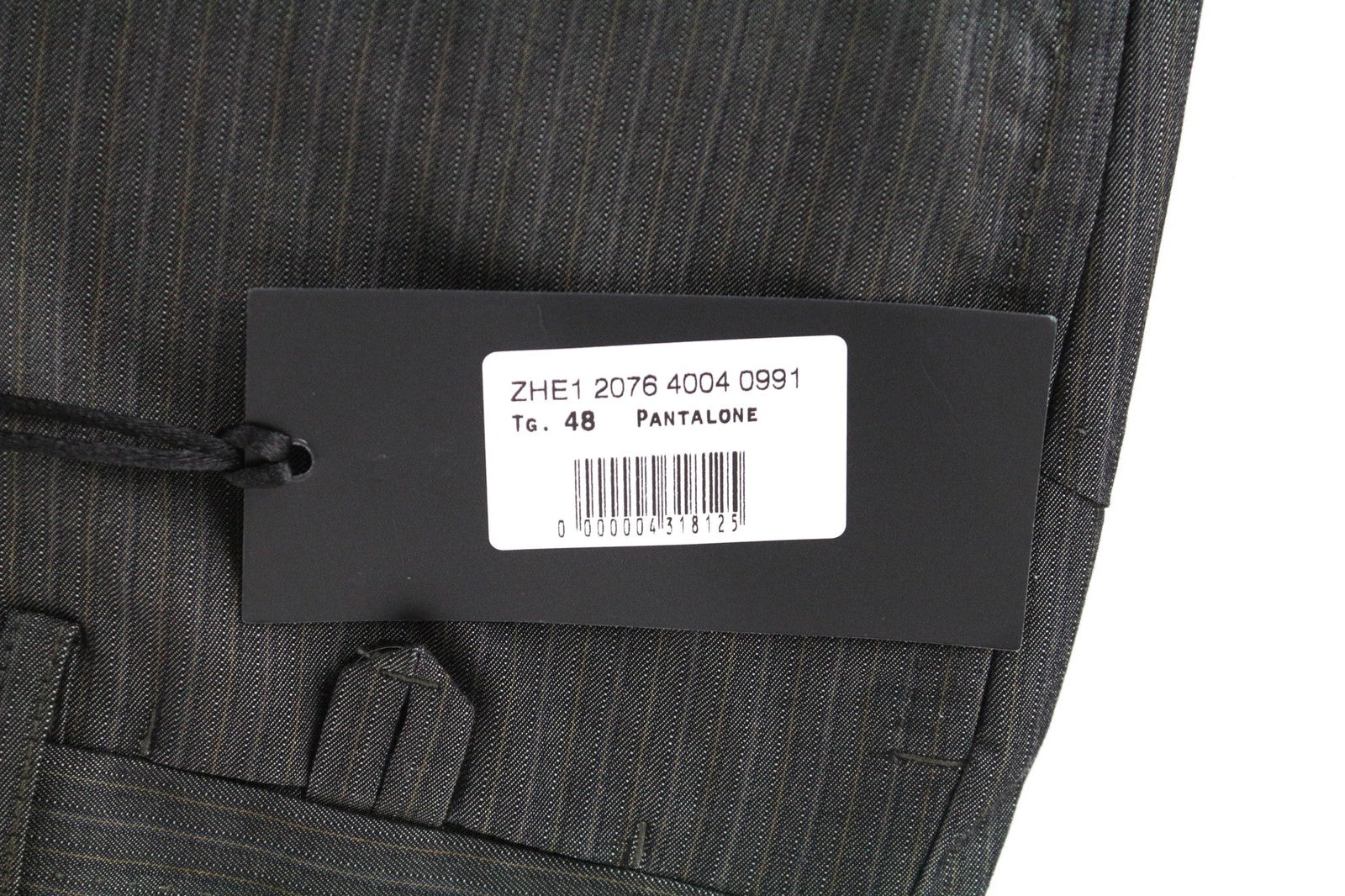 JOHN RICHMOND vyriškos pilkos dryžuotos grynos medvilnės klasikinės oficialios kelnės, UK16 