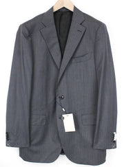 SUITSUPPLY La Spalla vyriškas pilkas vilnonis pamušalas, vienaeilis švarkas, UK48L 