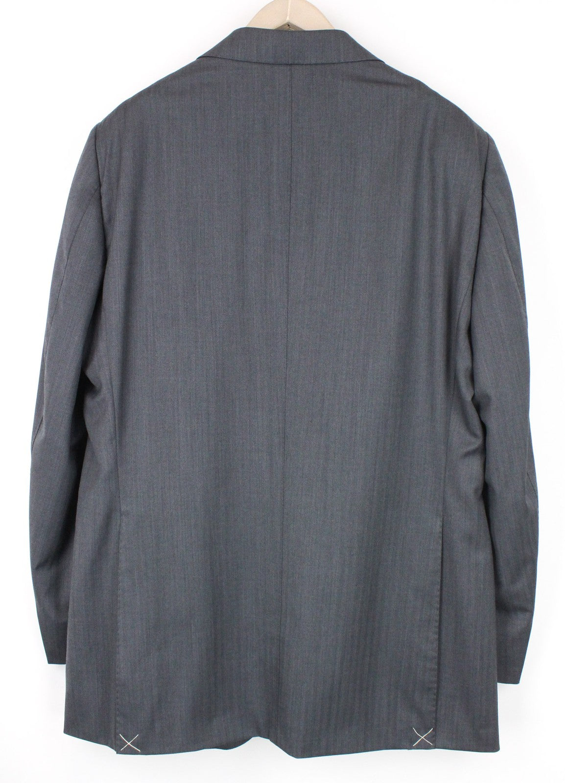 SUITSUPPLY La Spalla vyriškas pilkas vilnonis pamušalas, vienaeilis švarkas, UK48L 