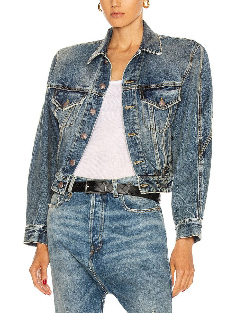 R13 Naomi Trucker striukė moterims M Kelly sunkiasvorės pečių apsaugos RMK 699 € 