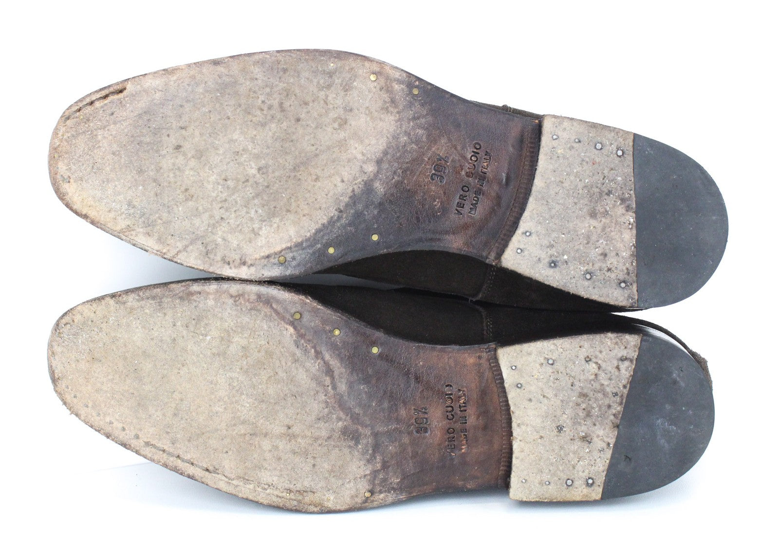 SUITSUPPLY Men's EU39.5 Brown Suede Leather Double-Buckle Formal Shoes