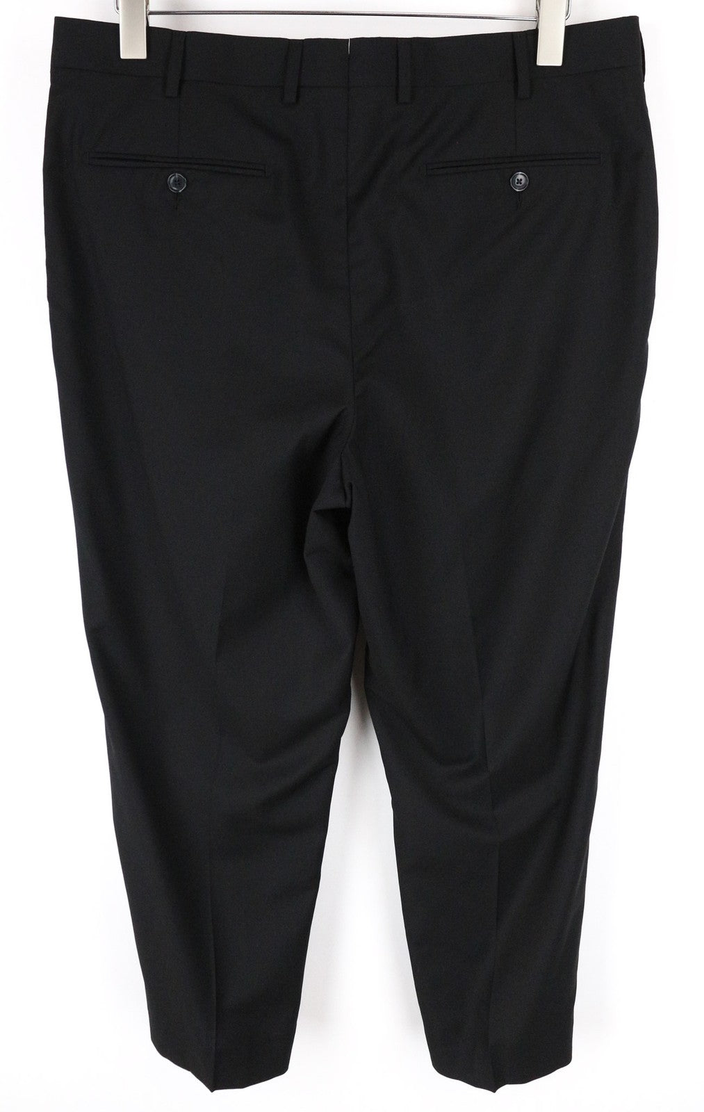 SUITSUPPLY Brescia Men's UK44S Black Wool Lined Pleated Classic Formal Trousers