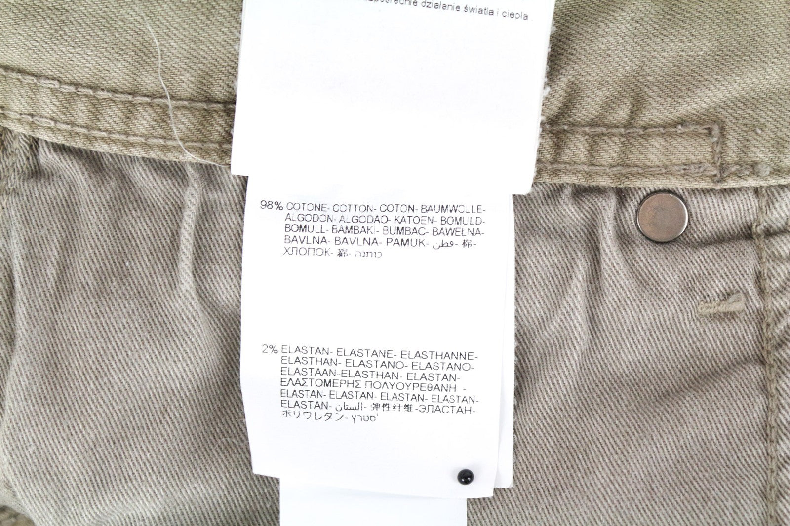 REPLAY Grover vyriški smėlio spalvos rudi tiesaus kirpimo medvilniniai tamprūs džinsai W30/L32 