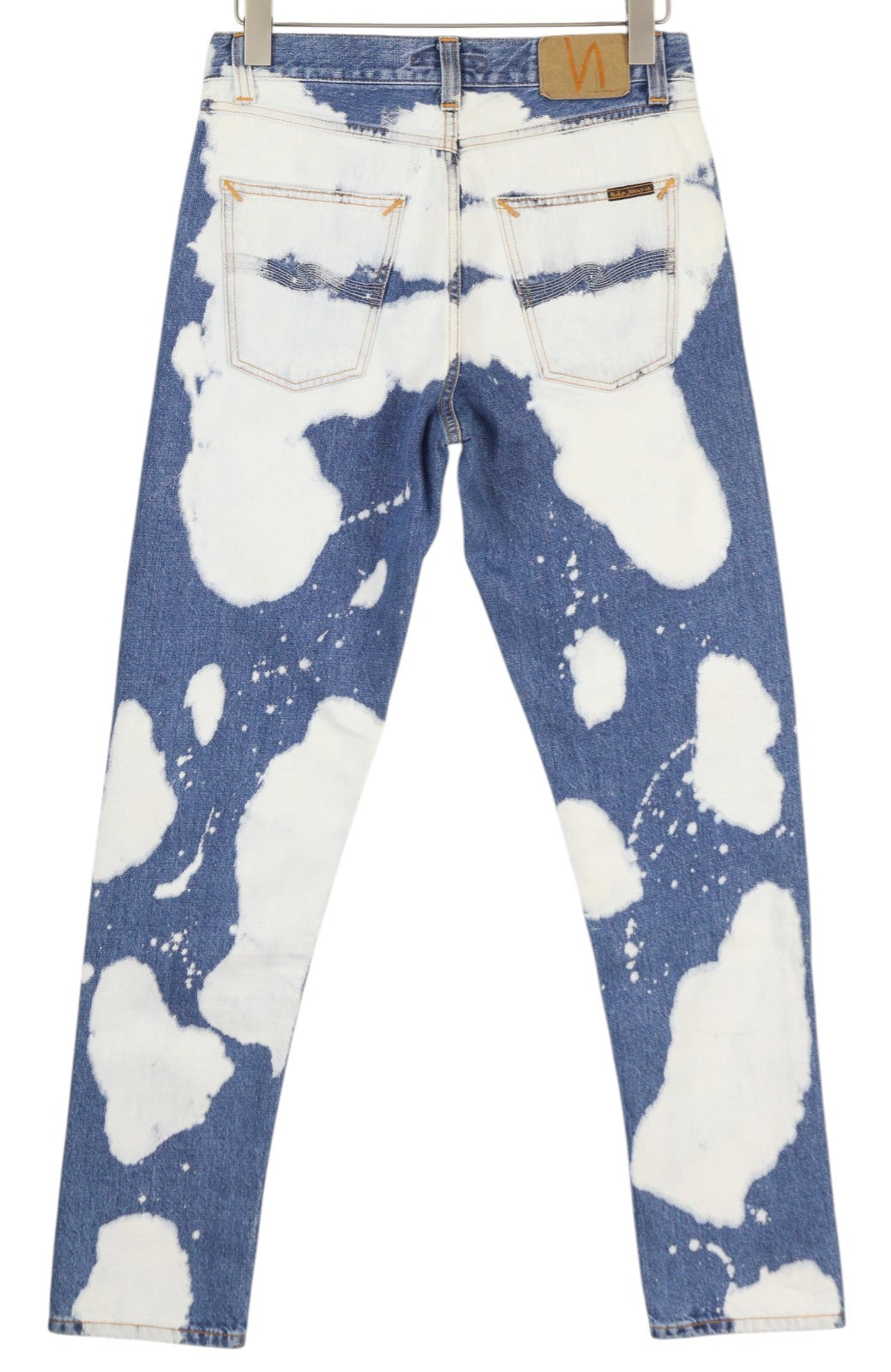 NUDIE JEANS Steady Eddie II Men Jeans W29/L32 Tie Dye Slim Fit Button Fly Denim