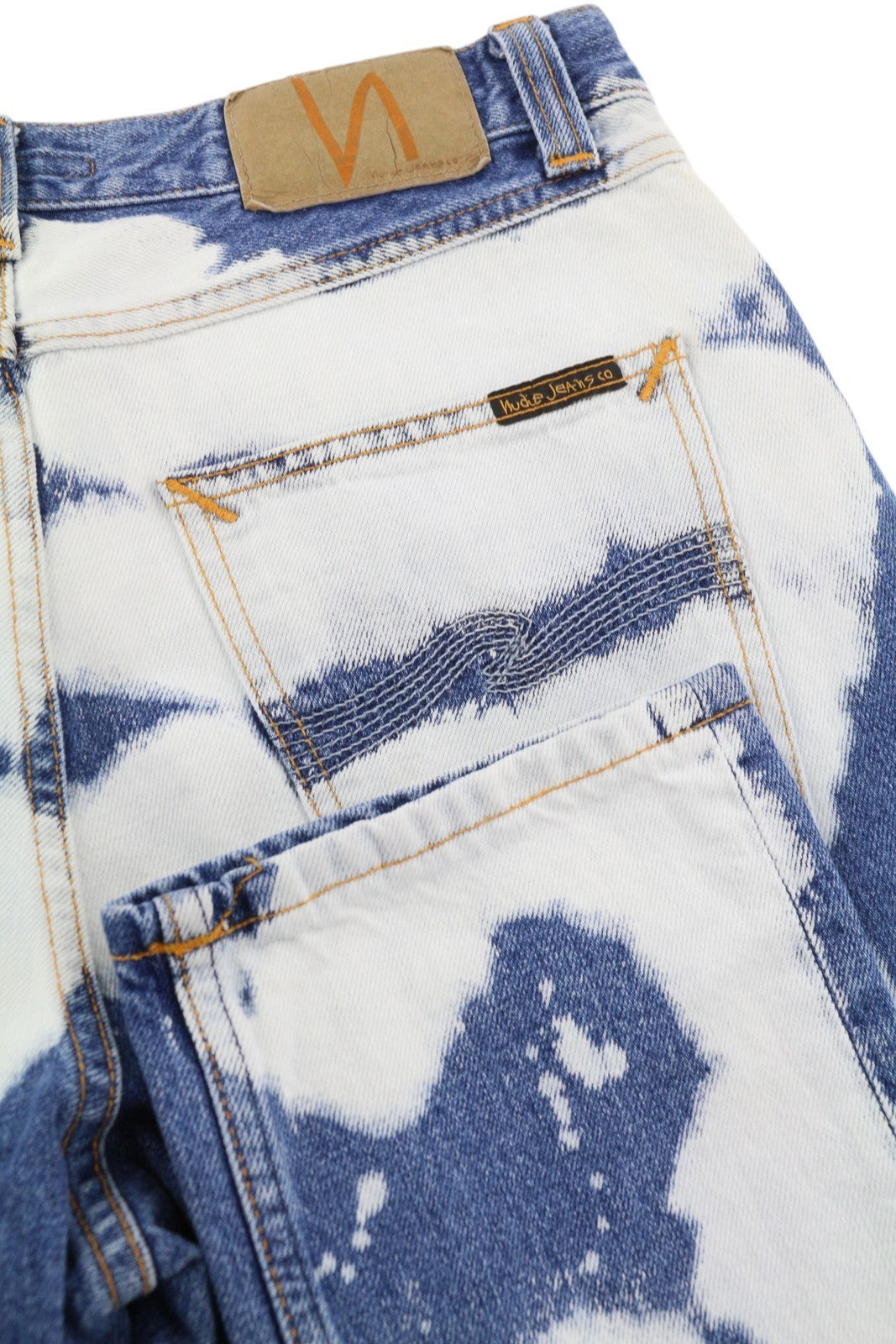 NUDIE JEANS Steady Eddie II Men Jeans W29/L32 Tie Dye Slim Fit Button Fly Denim