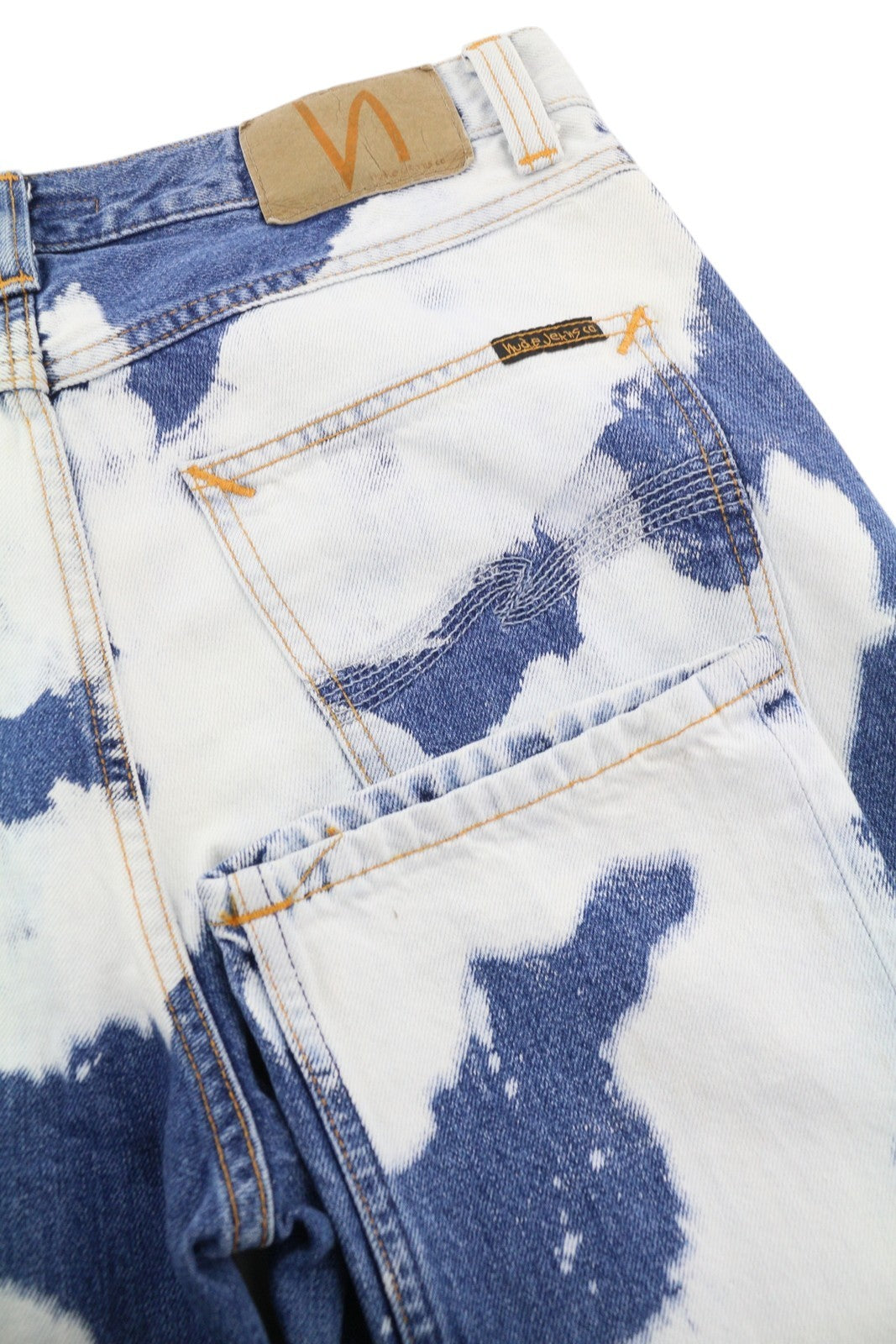 NUDIE JEANS Steady Eddie II Men Jeans W30/L32 Tie Dye Slim Fit Button Fly Denim