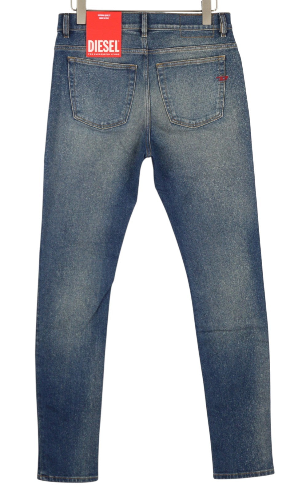 DIESEL 1983 09D82 vyriški džinsai W31/L32 mėlyni, išblukę, aptempti, aukštu juosmeniu. 
