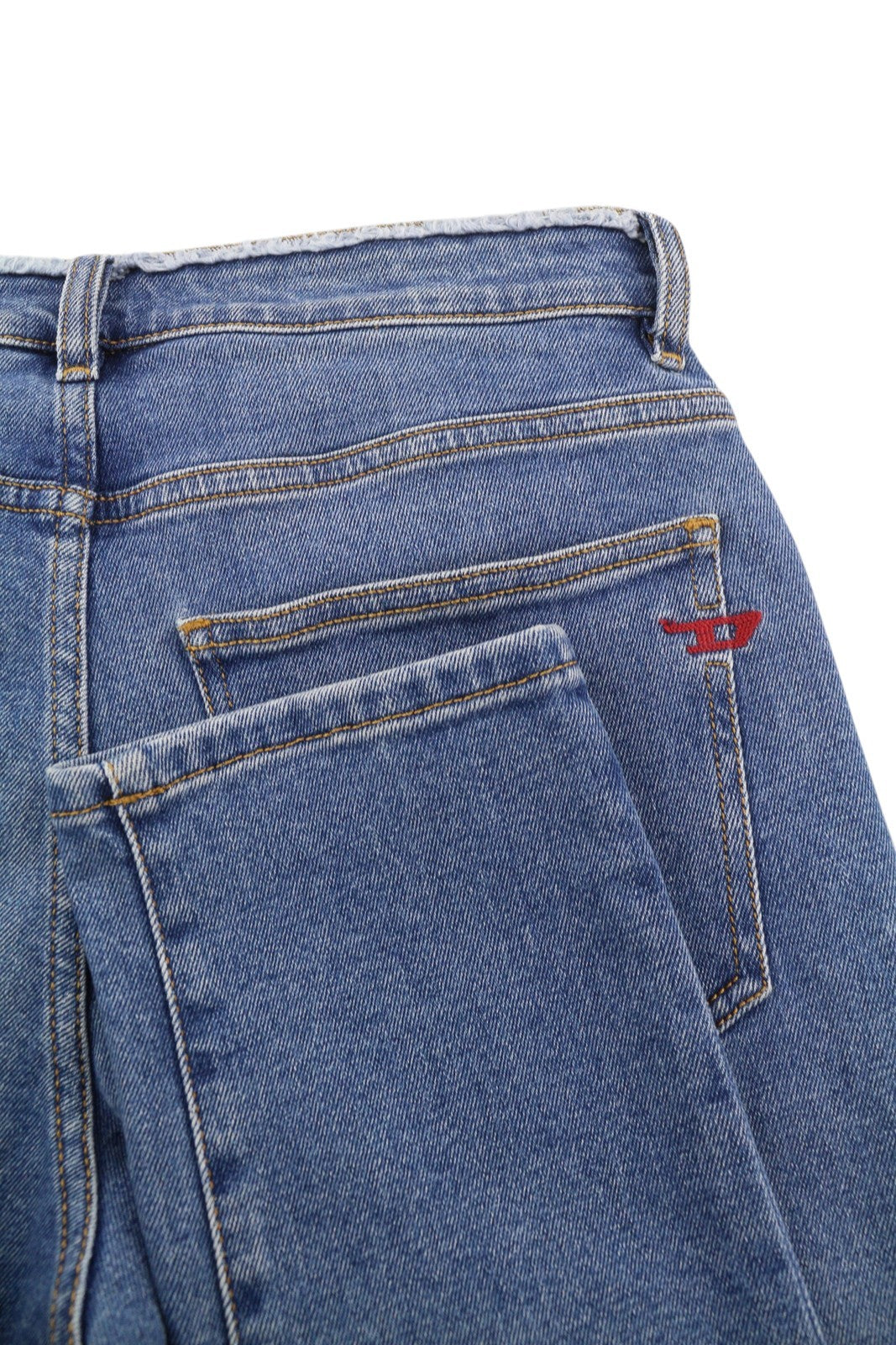 DIESEL 2019 D-Strukt-Sp 09E19 vyriški džinsai W28/L32 mėlyni, išblukinti, skalbti, ploni, su užtrauktuku 